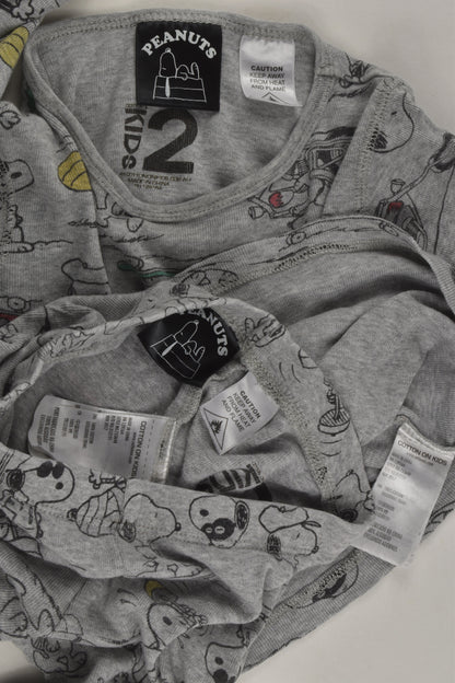 Cotton On Kids Size 2 Peanuts Pyjamas