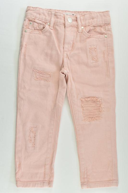 Cotton On Kids Size 2 Pink Denim Pants