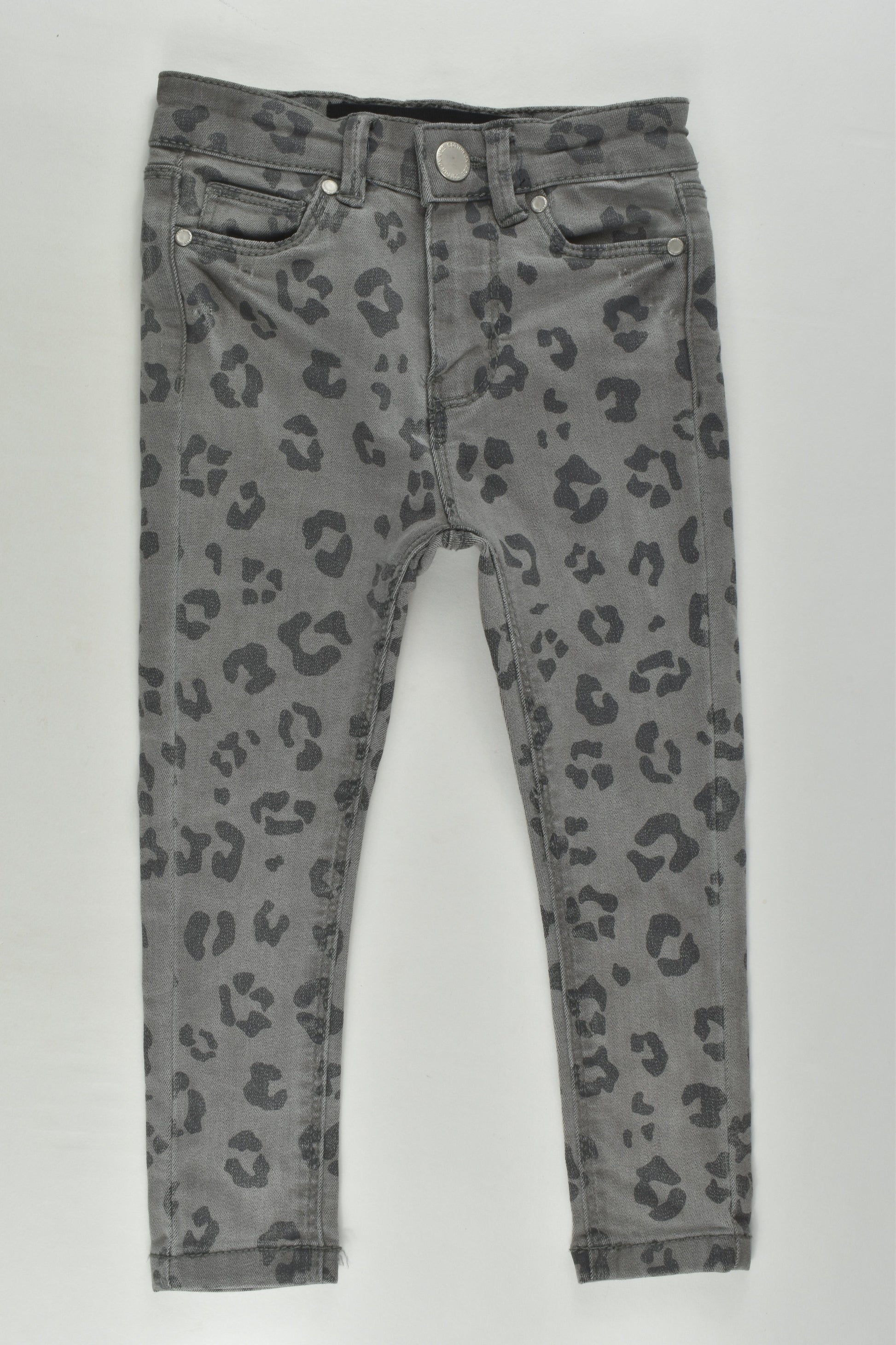 Cotton On Kids Size 2 Skinny Leopard Print Denim Pants