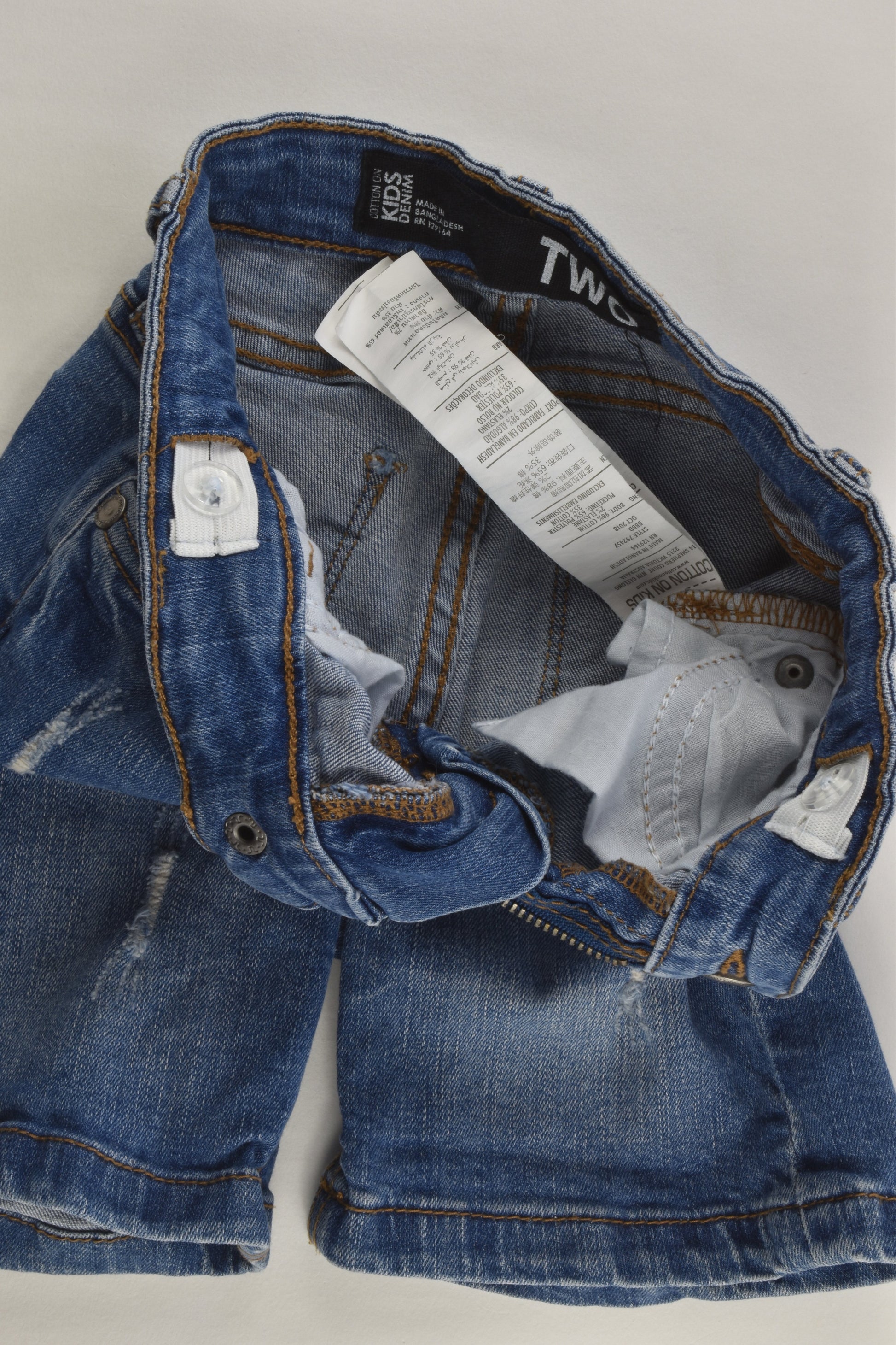 Cotton On Kids Size 2 Stretchy Denim Shorts
