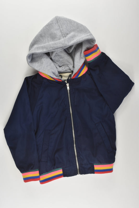Cotton On Kids Size 3-4 Rainbow Stripes Hooded Jacket