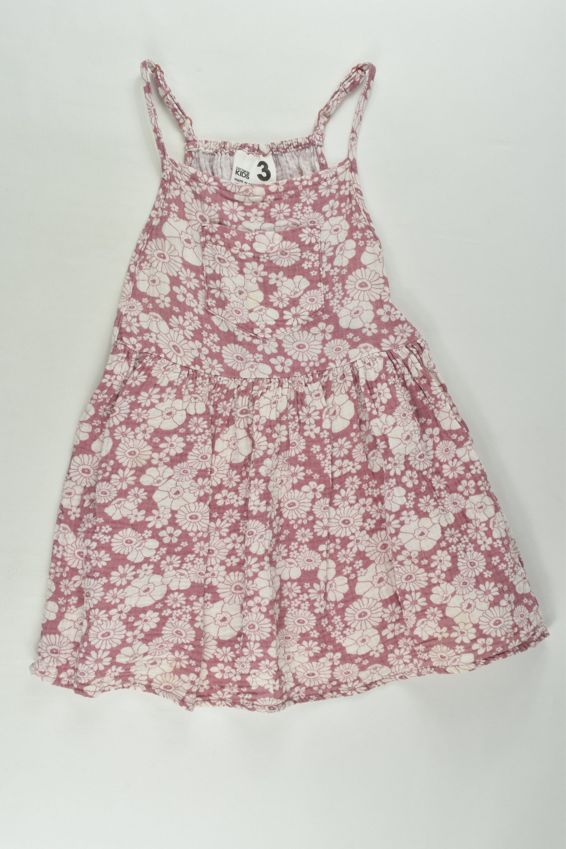 Cotton On Kids Size 3 Floral Muslin Dress