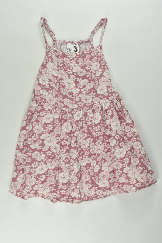 Cotton On Kids Size 3 Floral Muslin Dress
