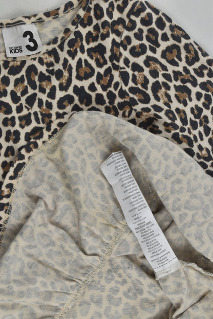 Cotton On Kids Size 3 Leopard Print Dress