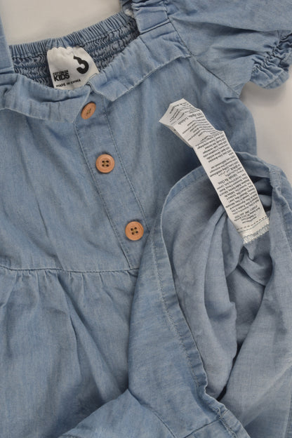 Cotton On Kids Size 3 Lightweight Denim Playsuit