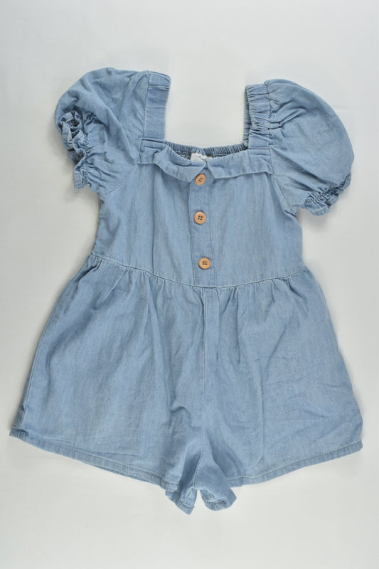 Cotton On Kids Size 3 Lightweight Denim Playsuit