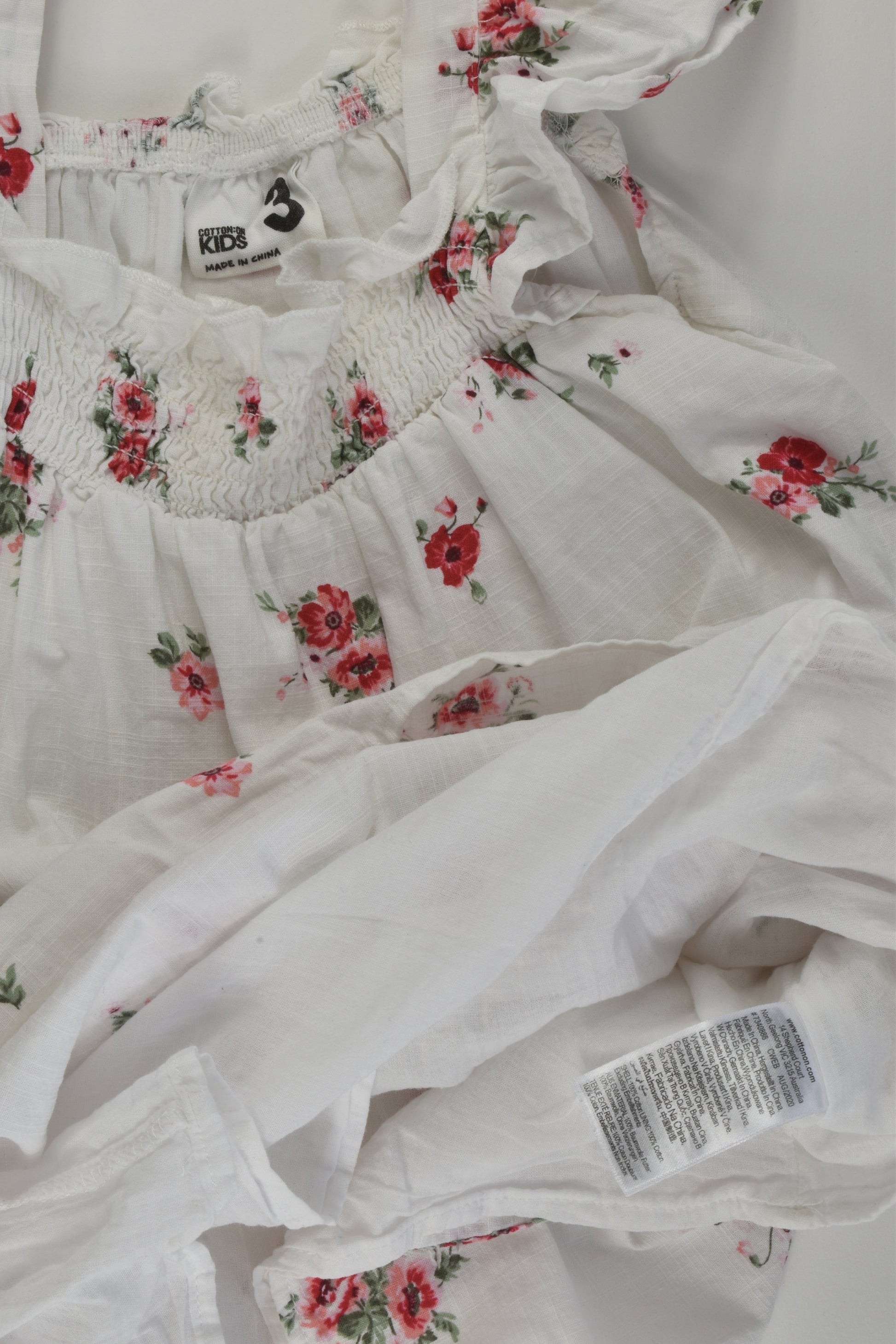 Cotton On Kids Size 3 Lined Floral Dress