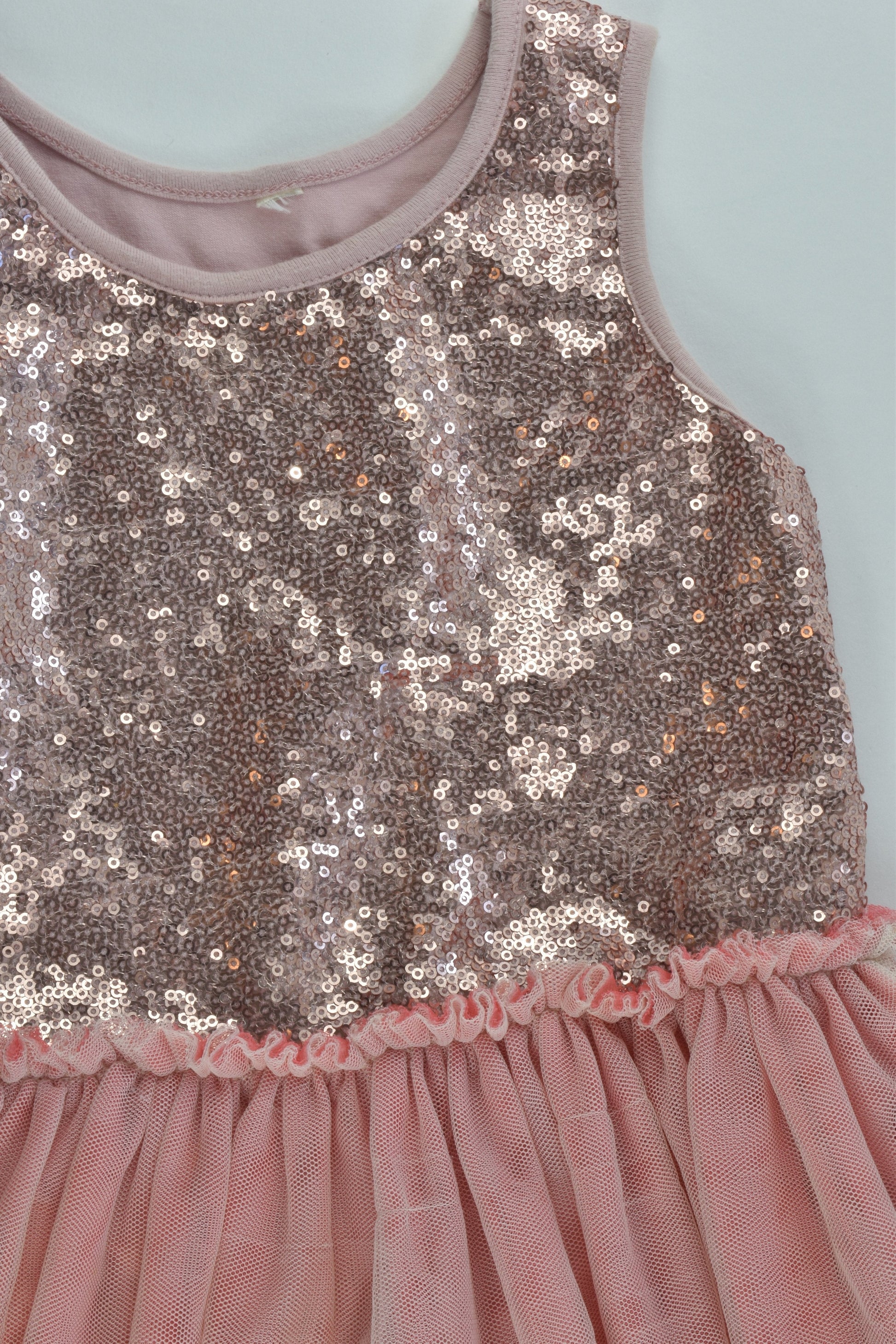 Cotton On Kids Size 3 Lined Sequins and Tulle Dress