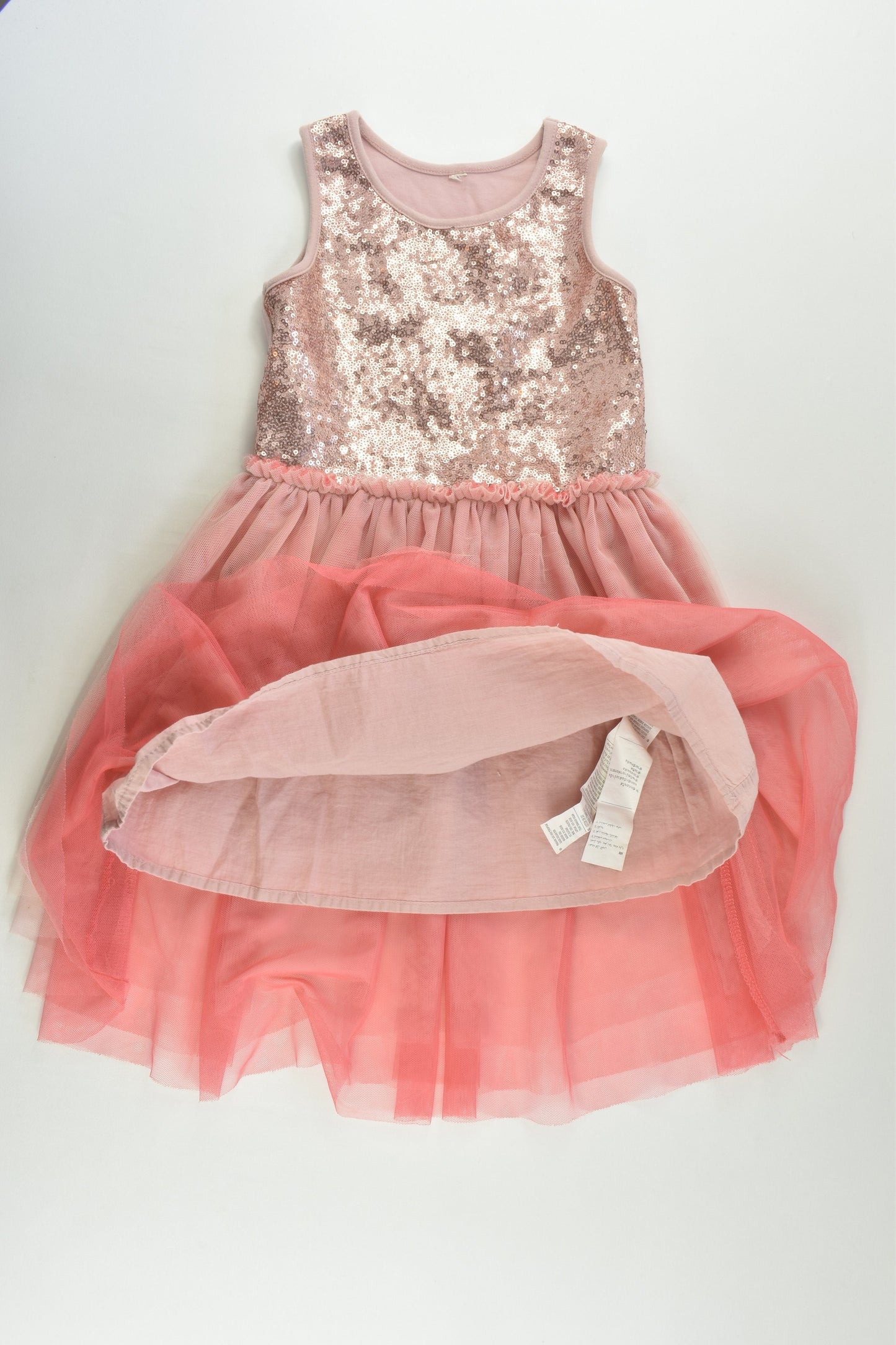 Cotton On Kids Size 3 Lined Sequins and Tulle Dress