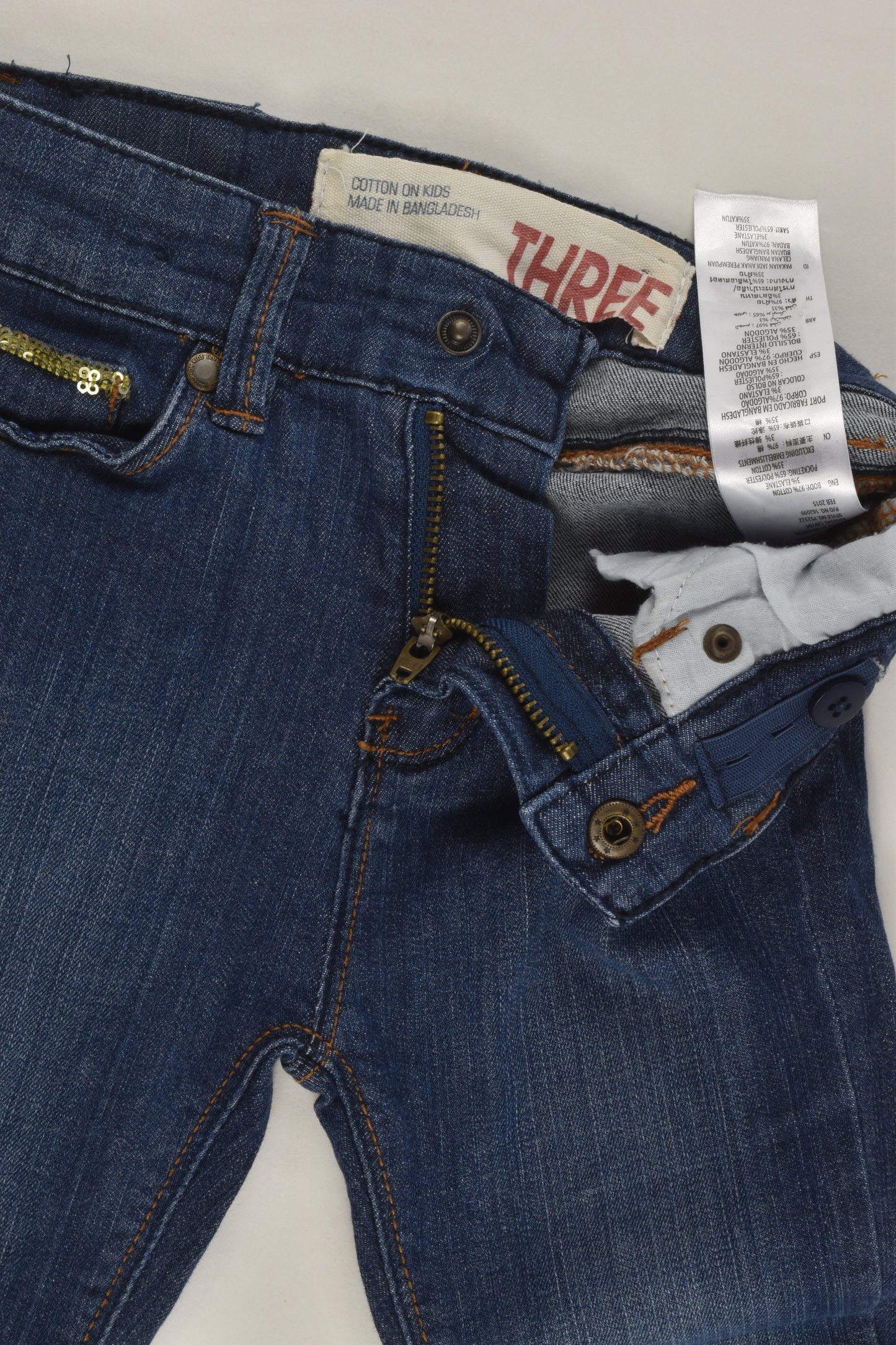 Cotton On Kids Size 3 Stretchy Denim Pants