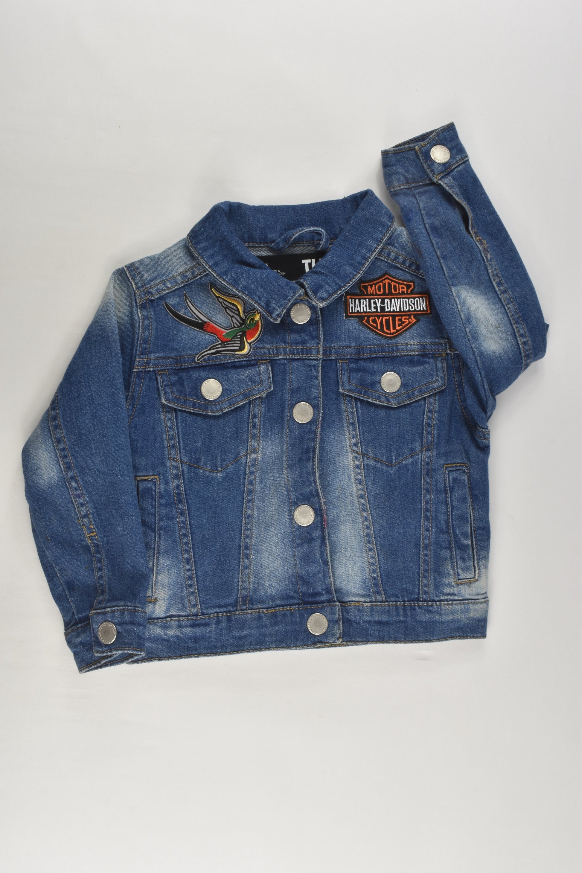 Cotton On Kids Size 3 Upcycled Denim Jacket