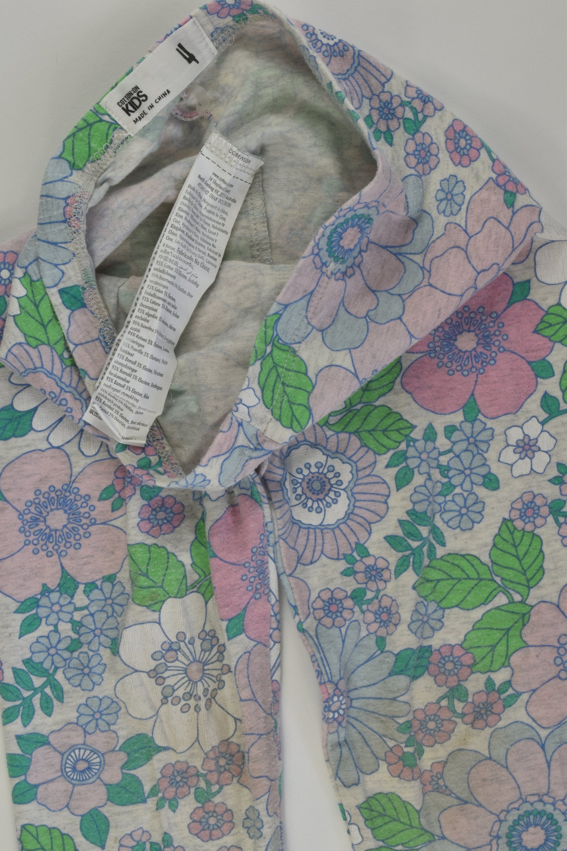 Cotton On Kids Size 4 Floral Leggings