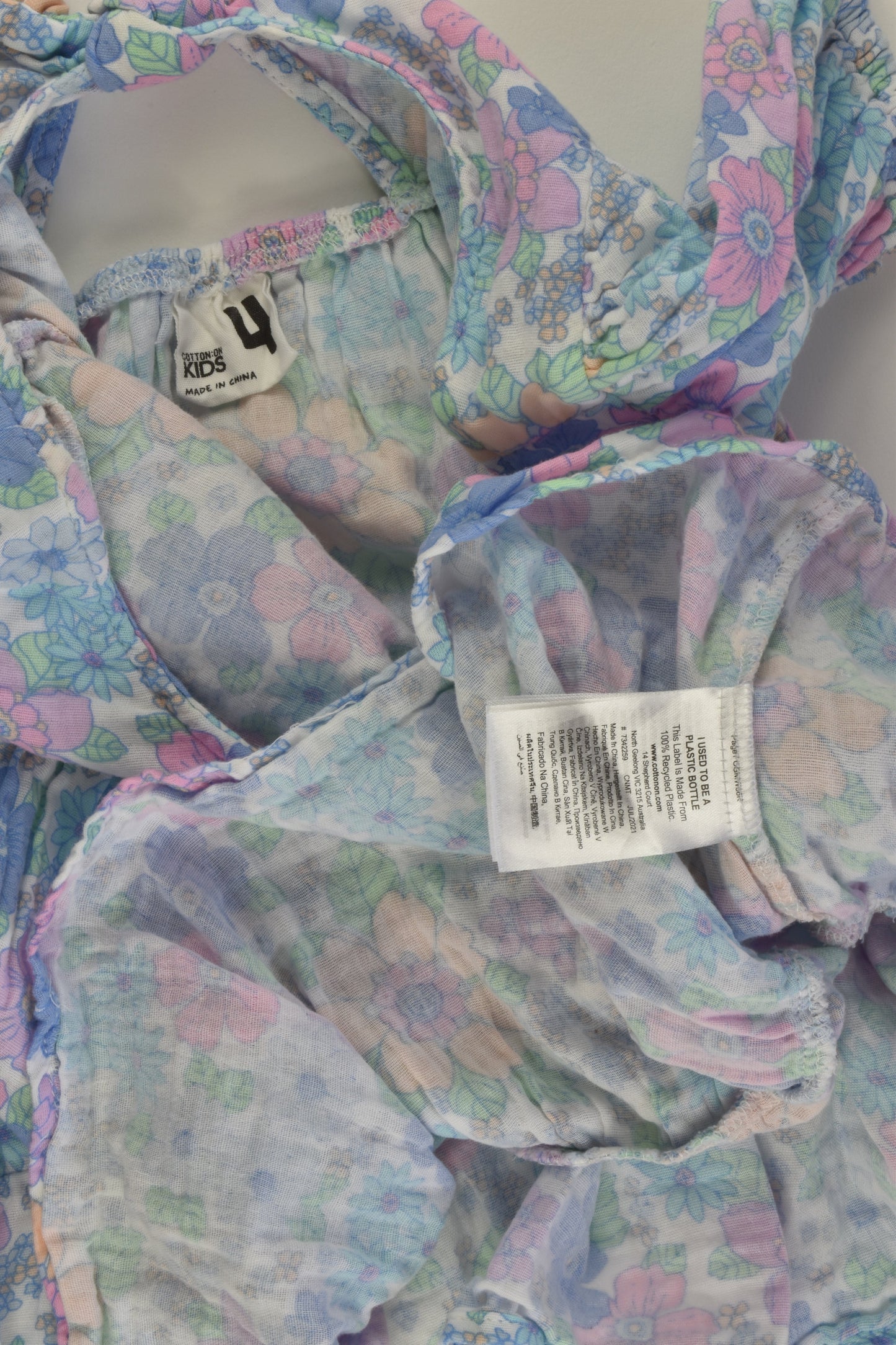 Cotton On Kids Size 4 Floral Muslin Dress