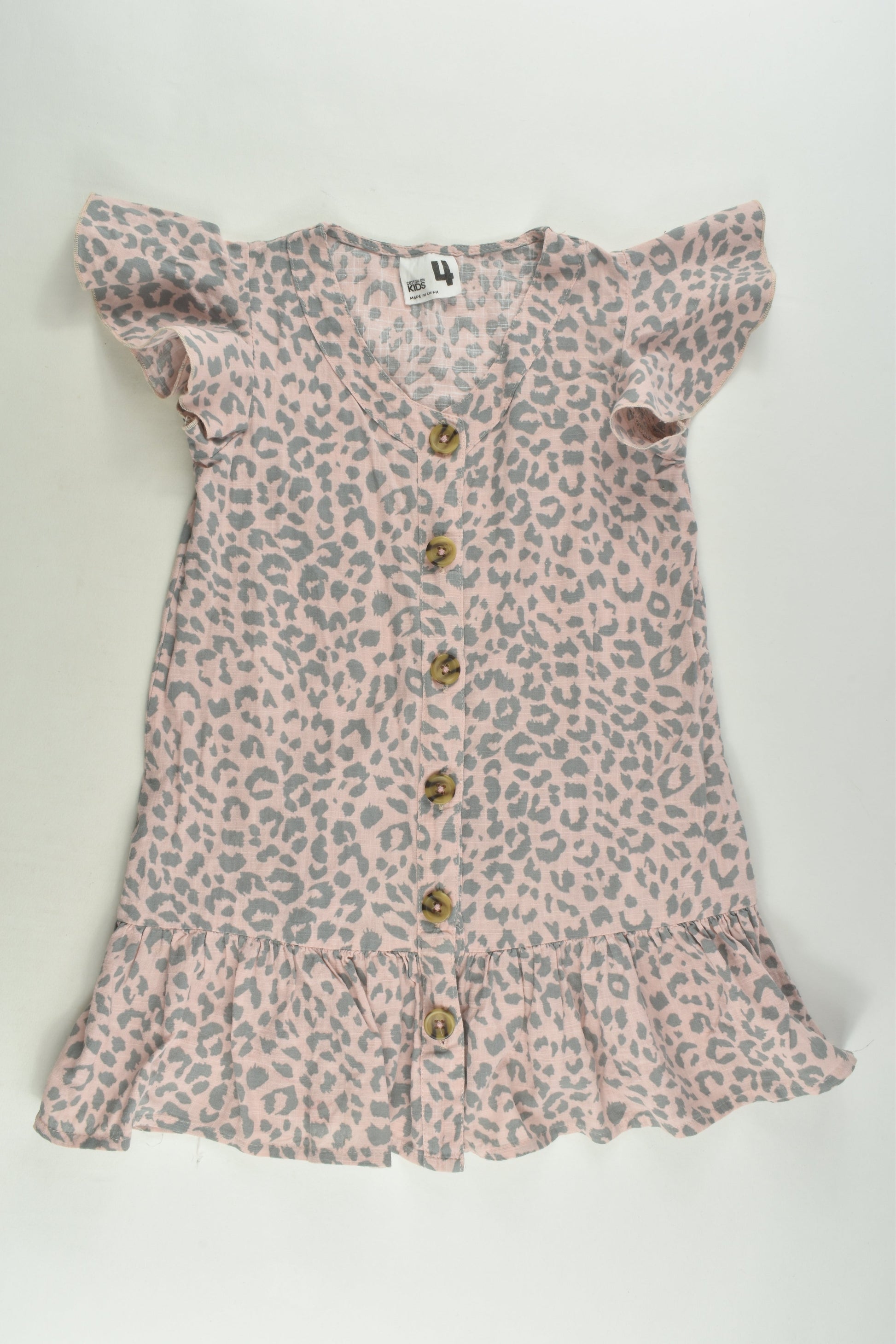 Cotton On Kids Size 4 Leopard Print Dress