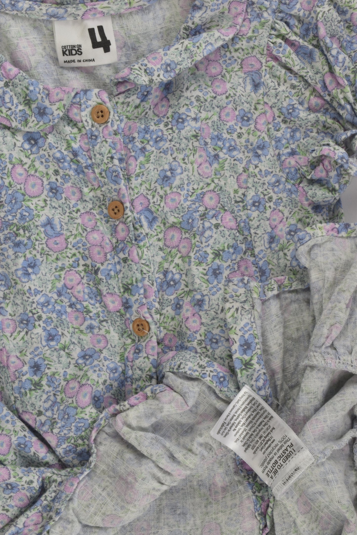 Cotton On Kids Size 4 Linen Blend Liberty Print Dress