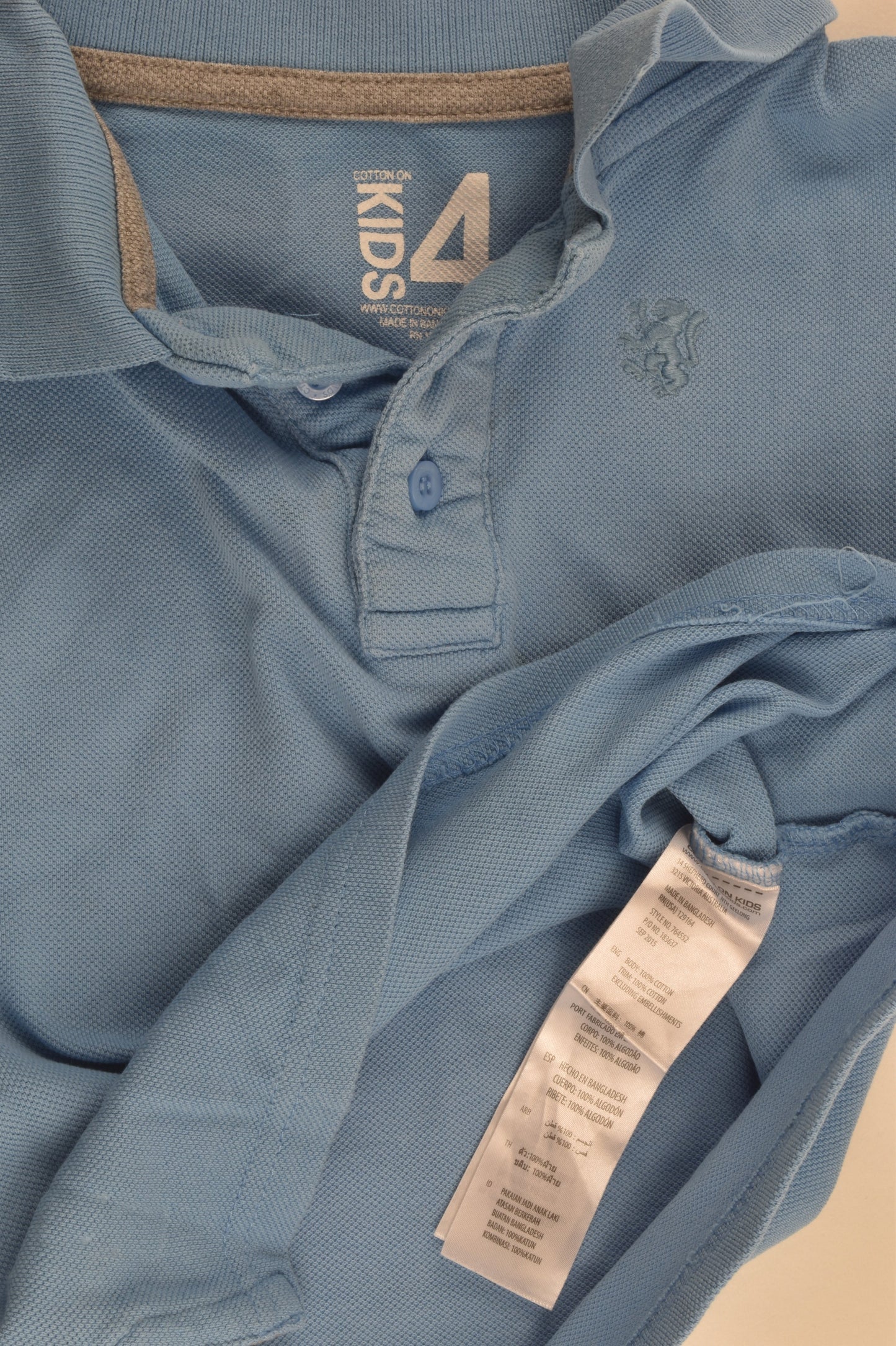Cotton On Kids Size 4 Polo Shirt