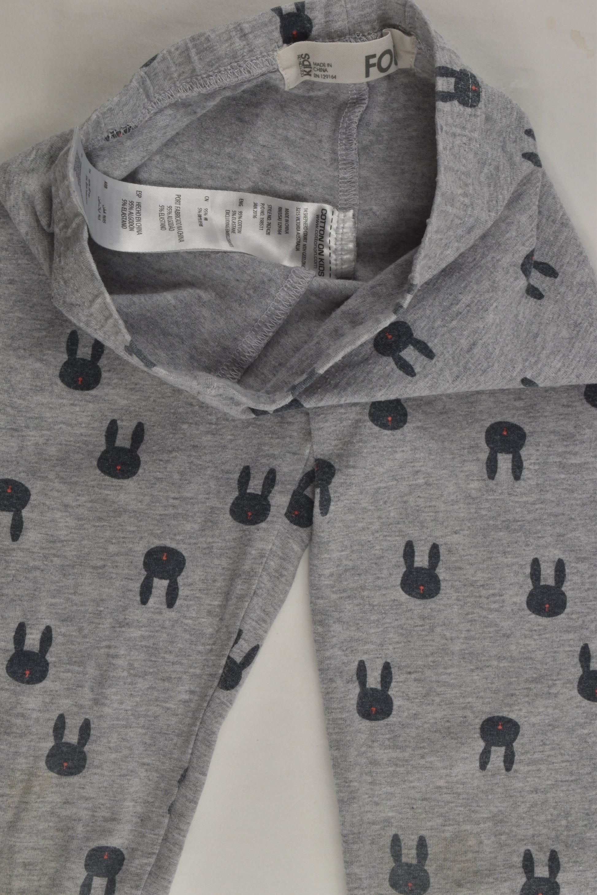 Cotton On Kids Size 4 Rabbits Leggings