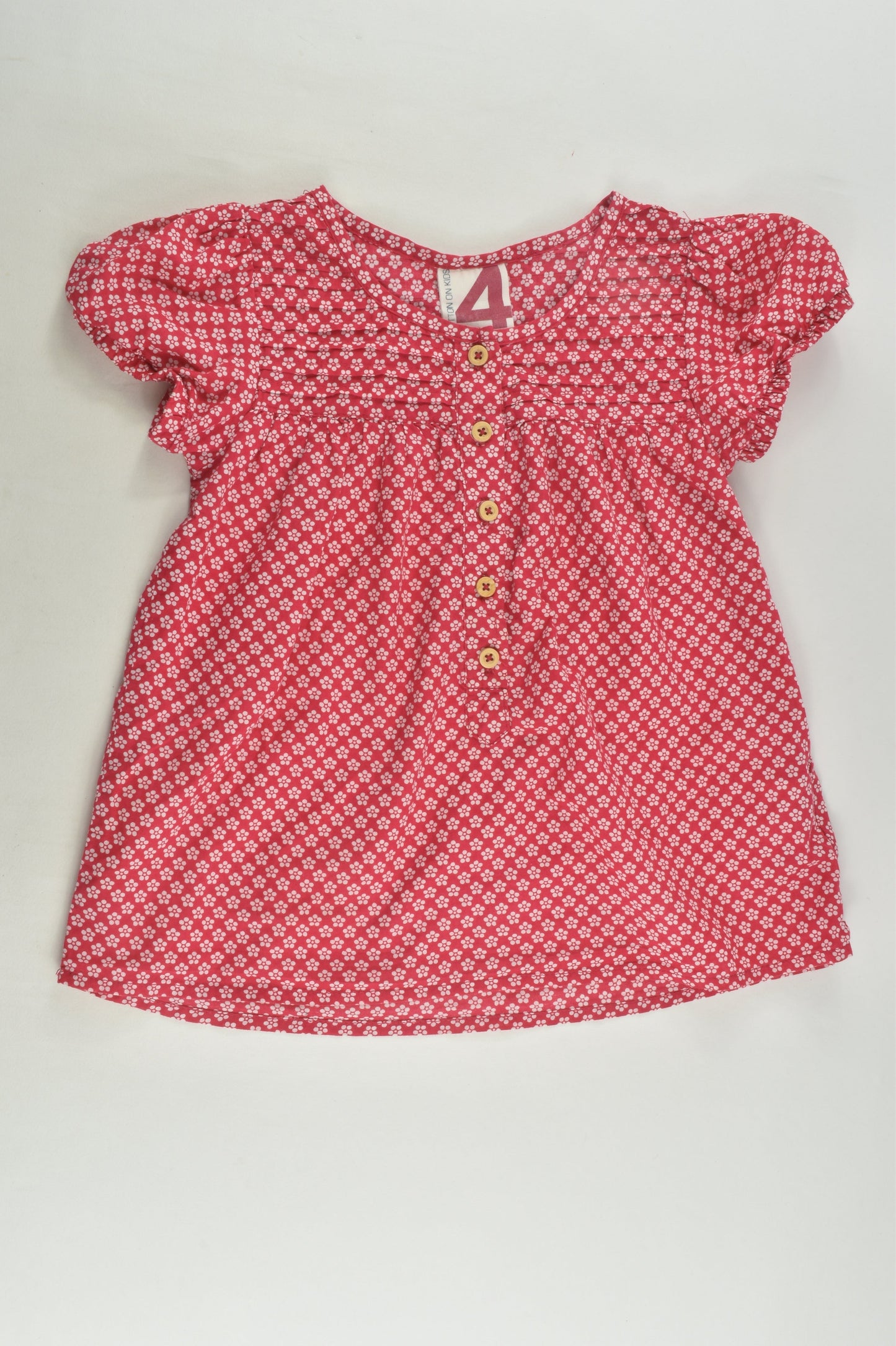 Cotton On Kids Size 4 Retro Flowers Blouse