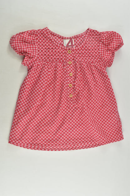 Cotton On Kids Size 4 Retro Flowers Blouse