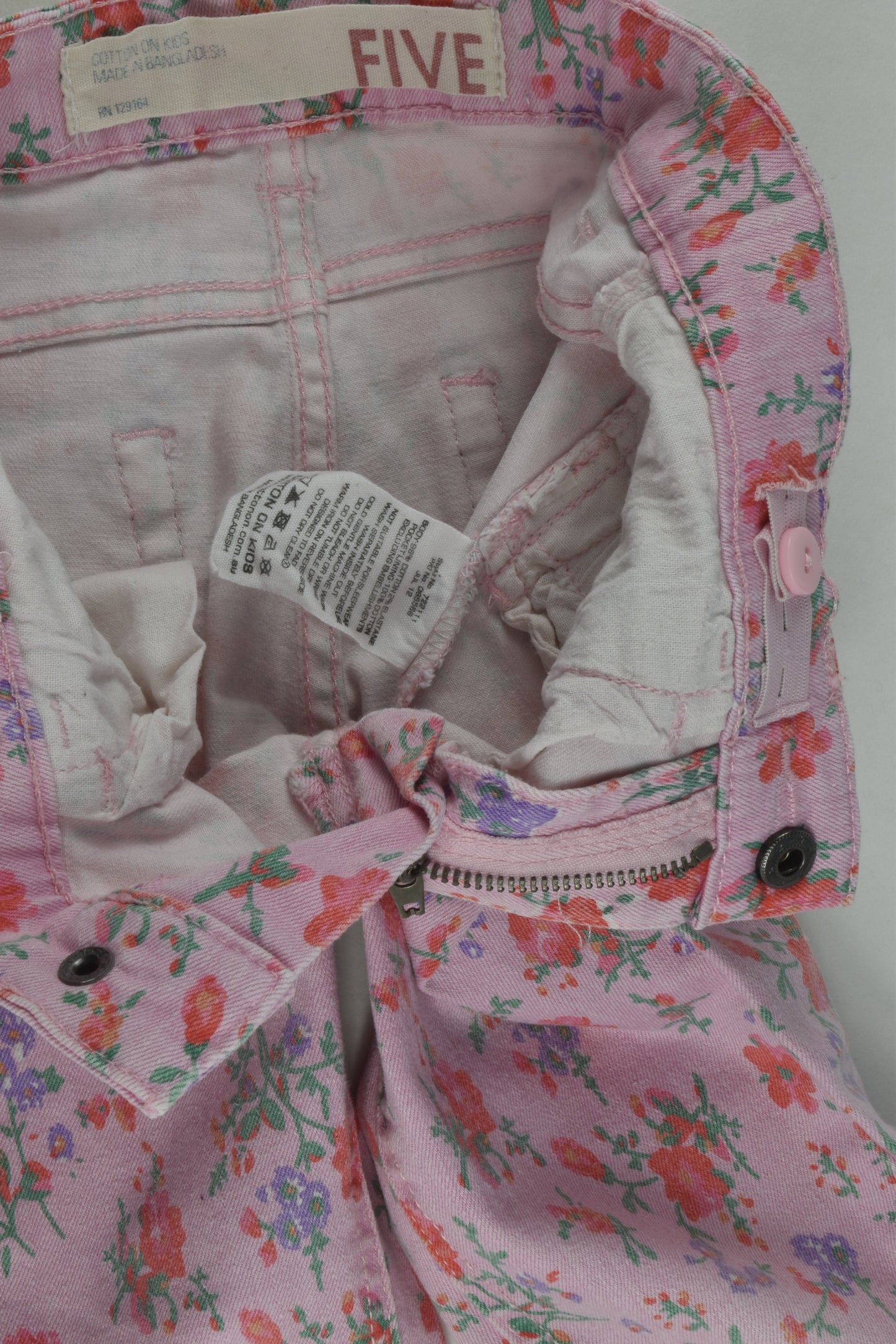 Cotton On Kids Size 5 Floral Denim Pants