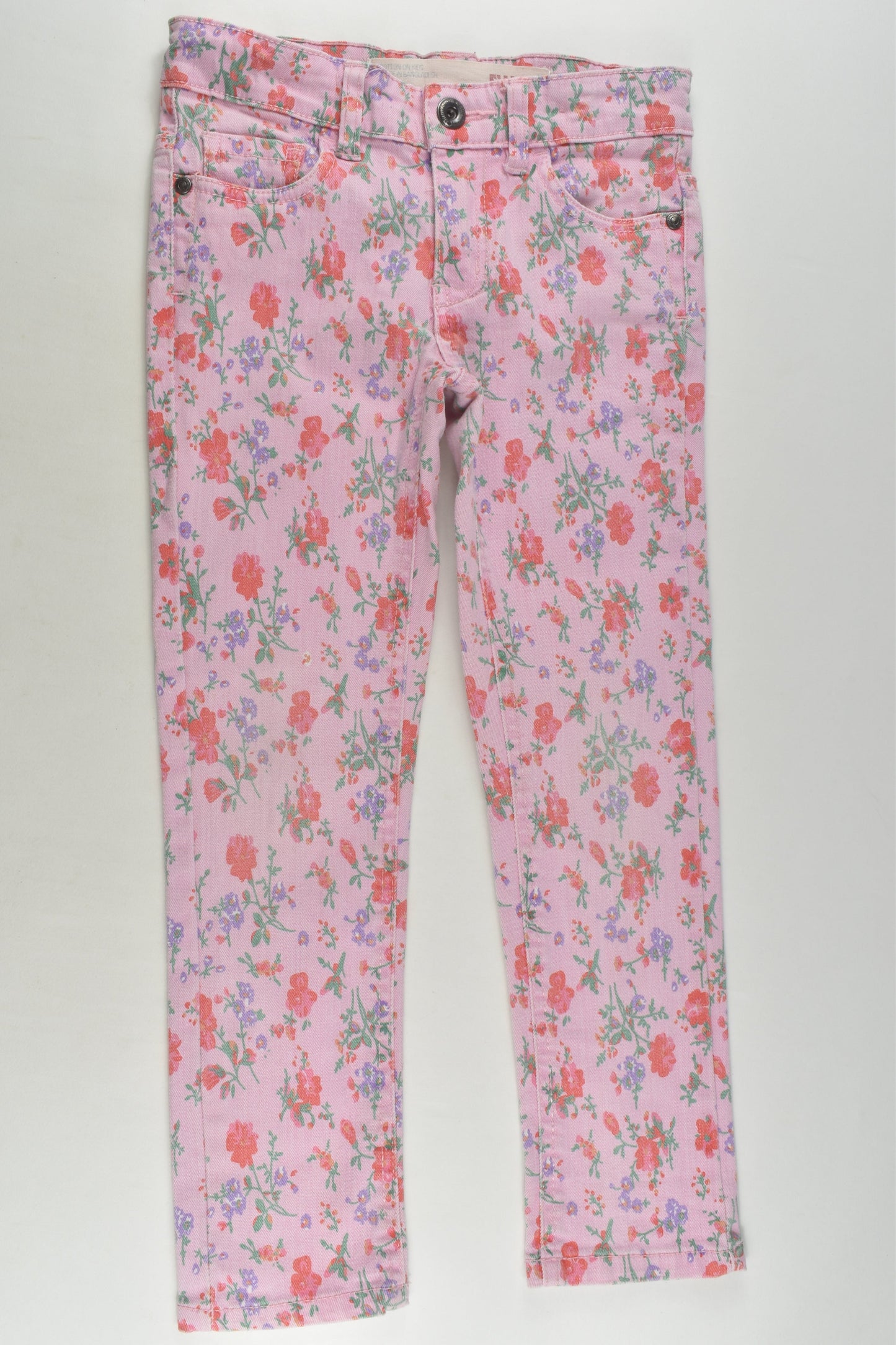 Cotton On Kids Size 5 Floral Denim Pants