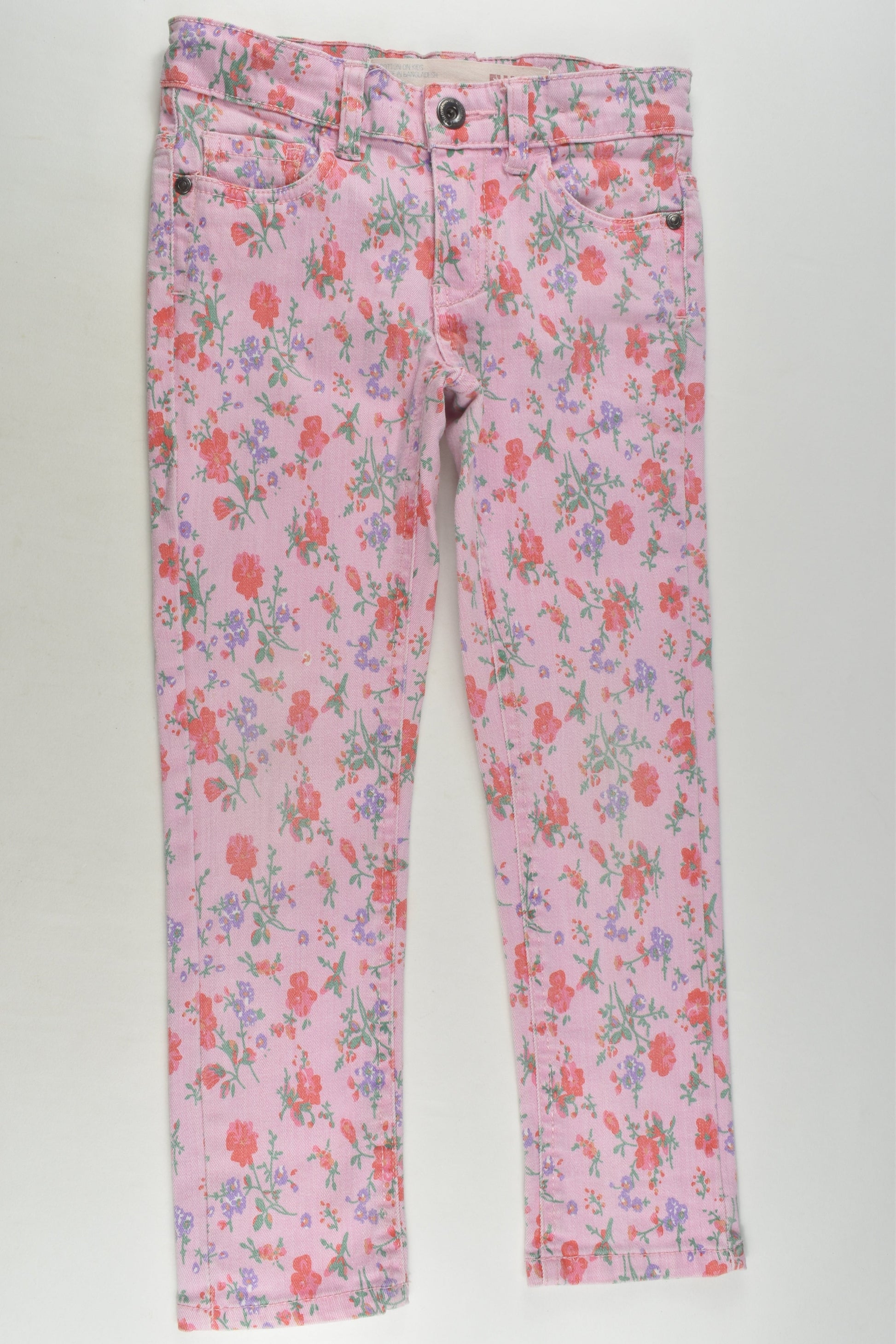 Cotton On Kids Size 5 Floral Denim Pants