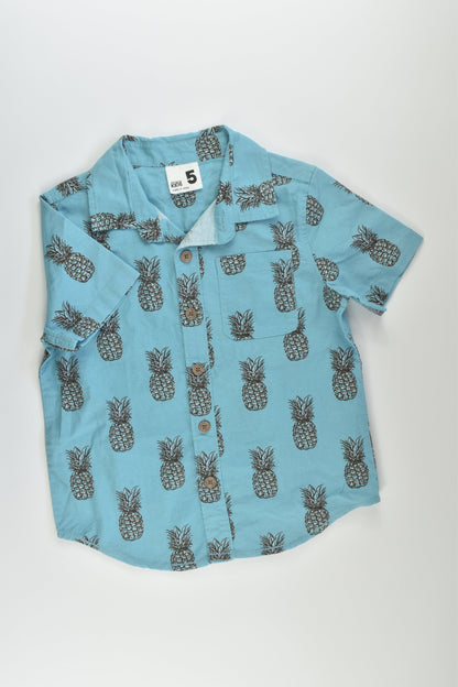 Cotton On Kids Size 5 Pineapples Shirt