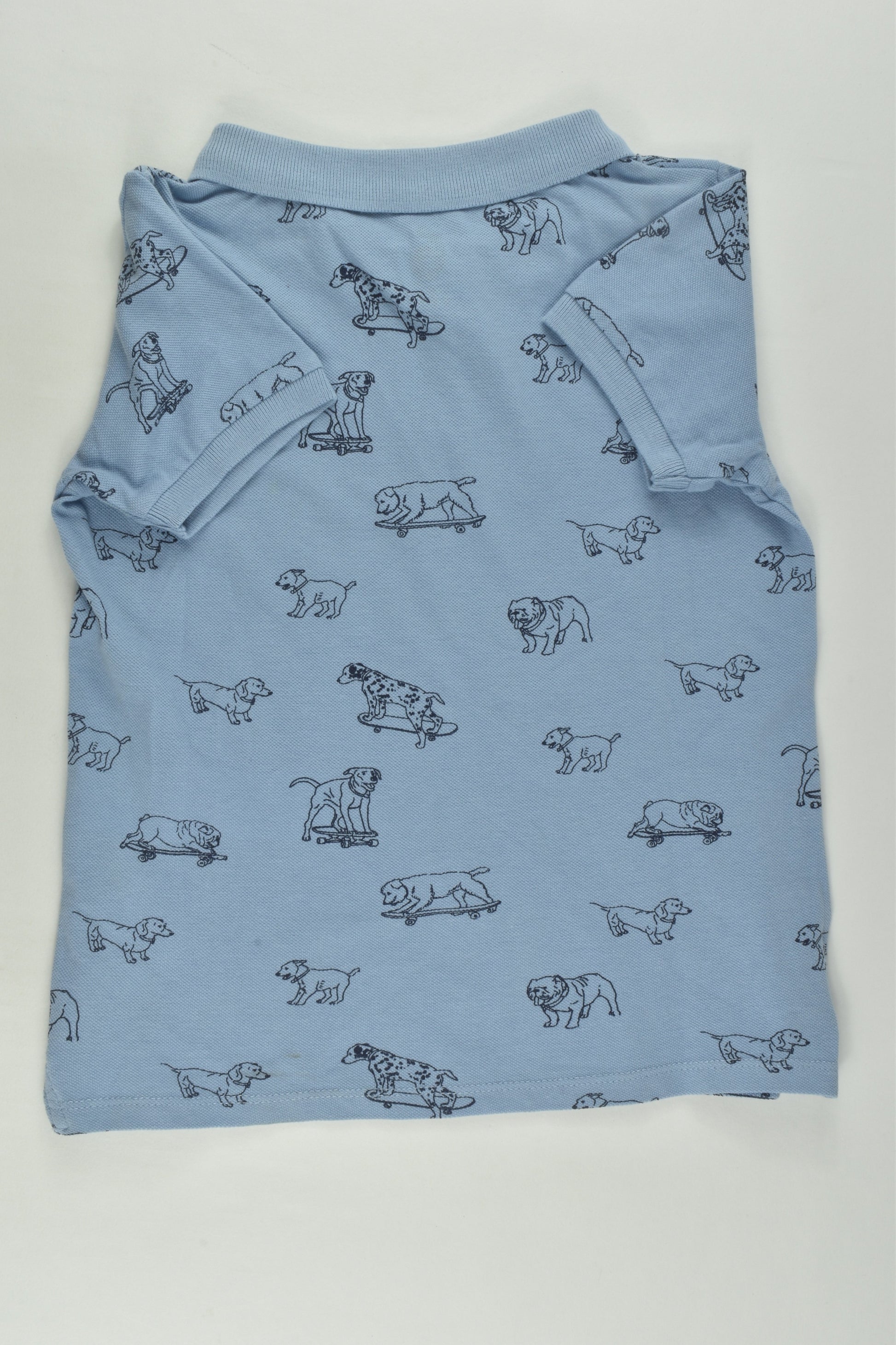 Cotton On Kids Size 6 Dogs and Skateboards Polo Shirt