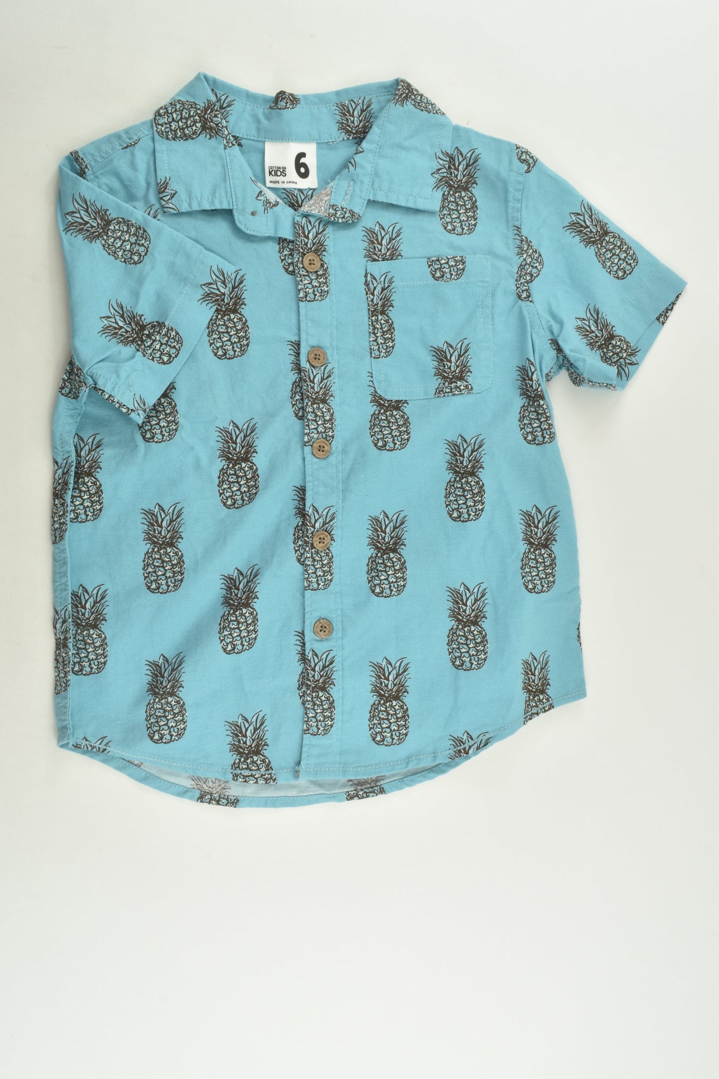 Cotton On Kids Size 6 Pineapples Shirt