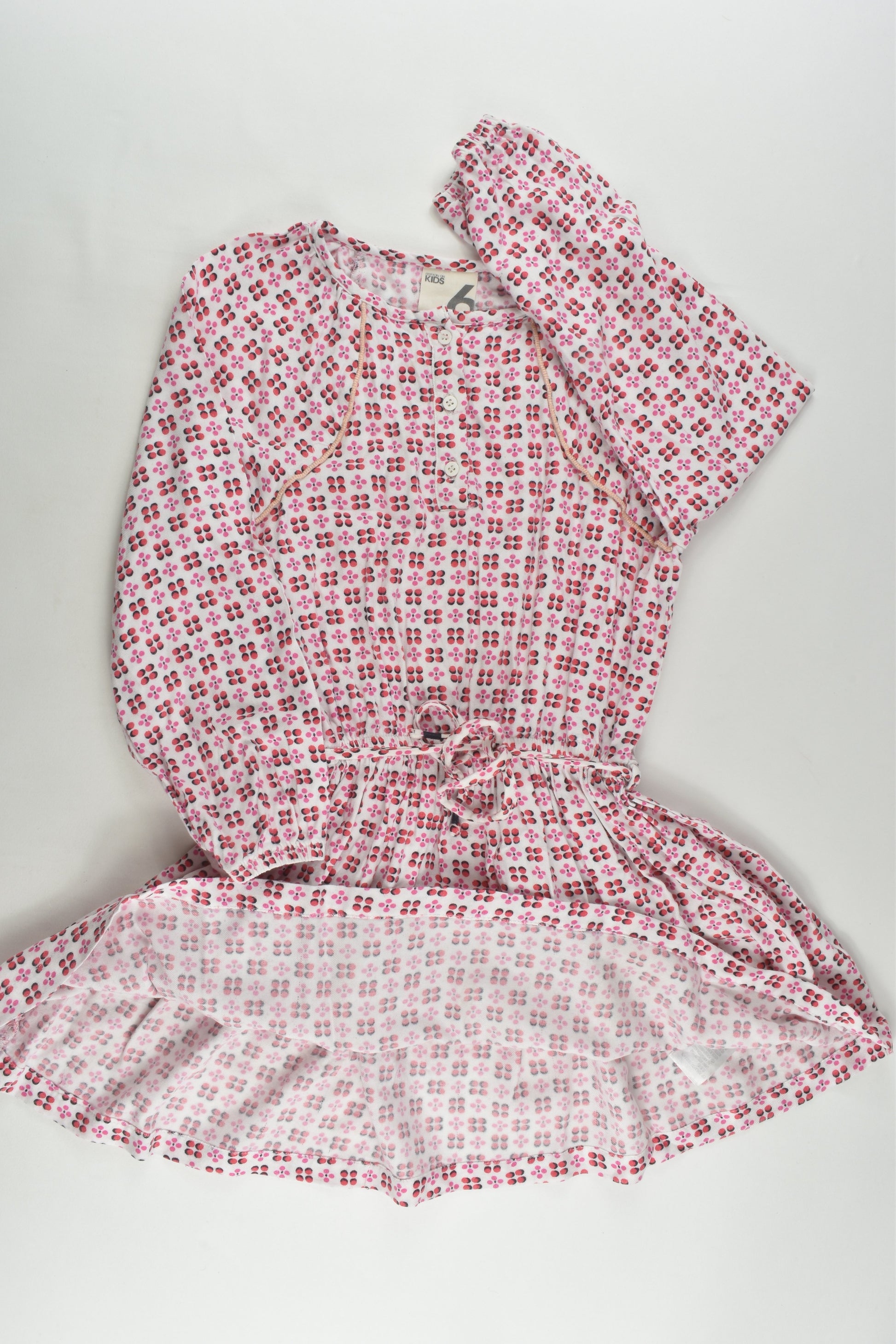 Cotton On Kids Size 6 Retro Flowers Dress