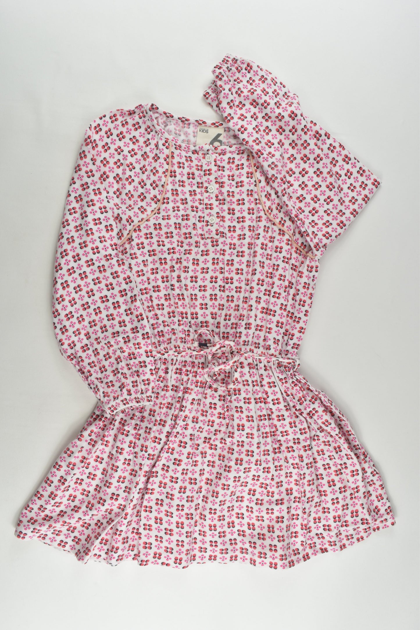 Cotton On Kids Size 6 Retro Flowers Dress