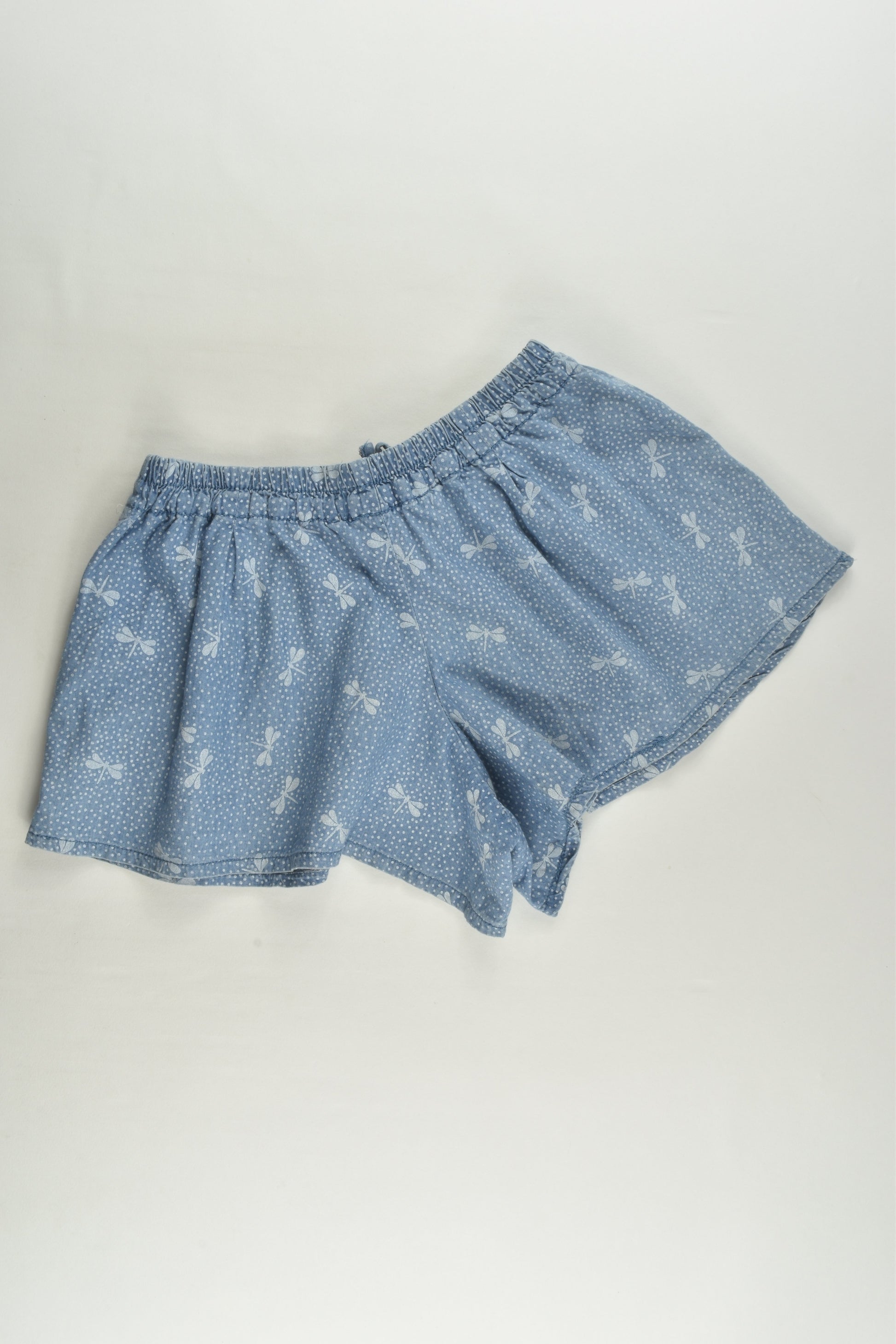 Cotton On Kids Size 7 Dragonfly Lightweight Denim Shorts