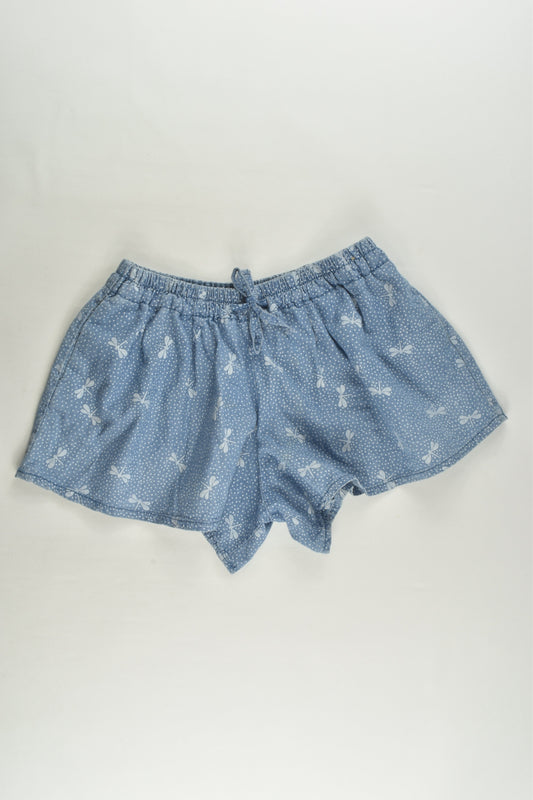 Cotton On Kids Size 7 Dragonfly Lightweight Denim Shorts