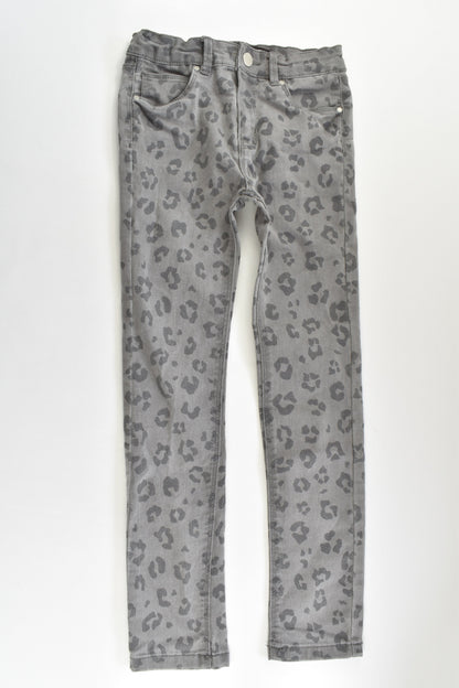 Cotton On Kids Size 7 Stretchy Leopard Denim Pants