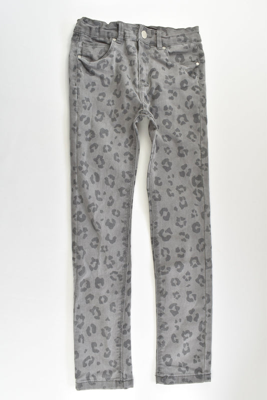 Cotton On Kids Size 7 Stretchy Leopard Denim Pants