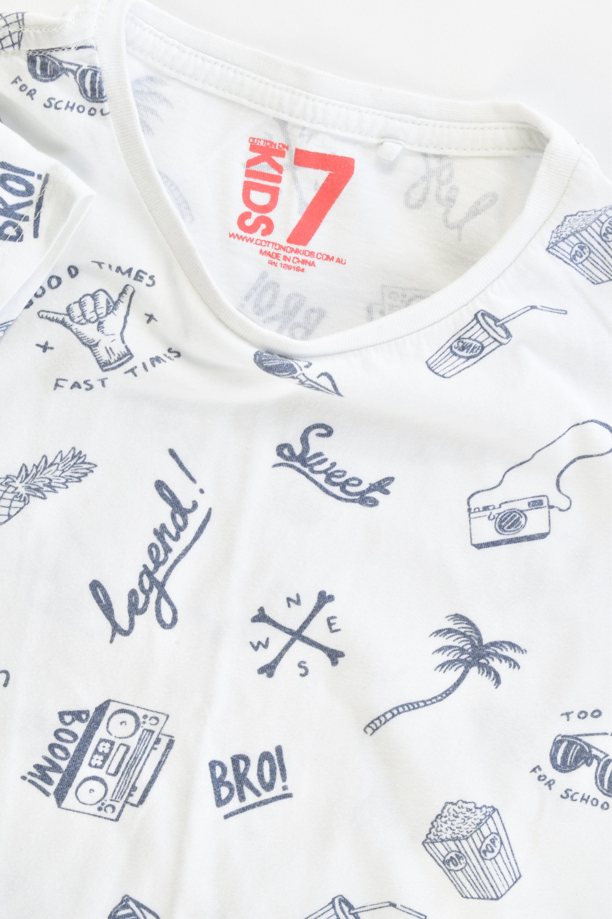 Cotton On Kids Size 7 T-shirt