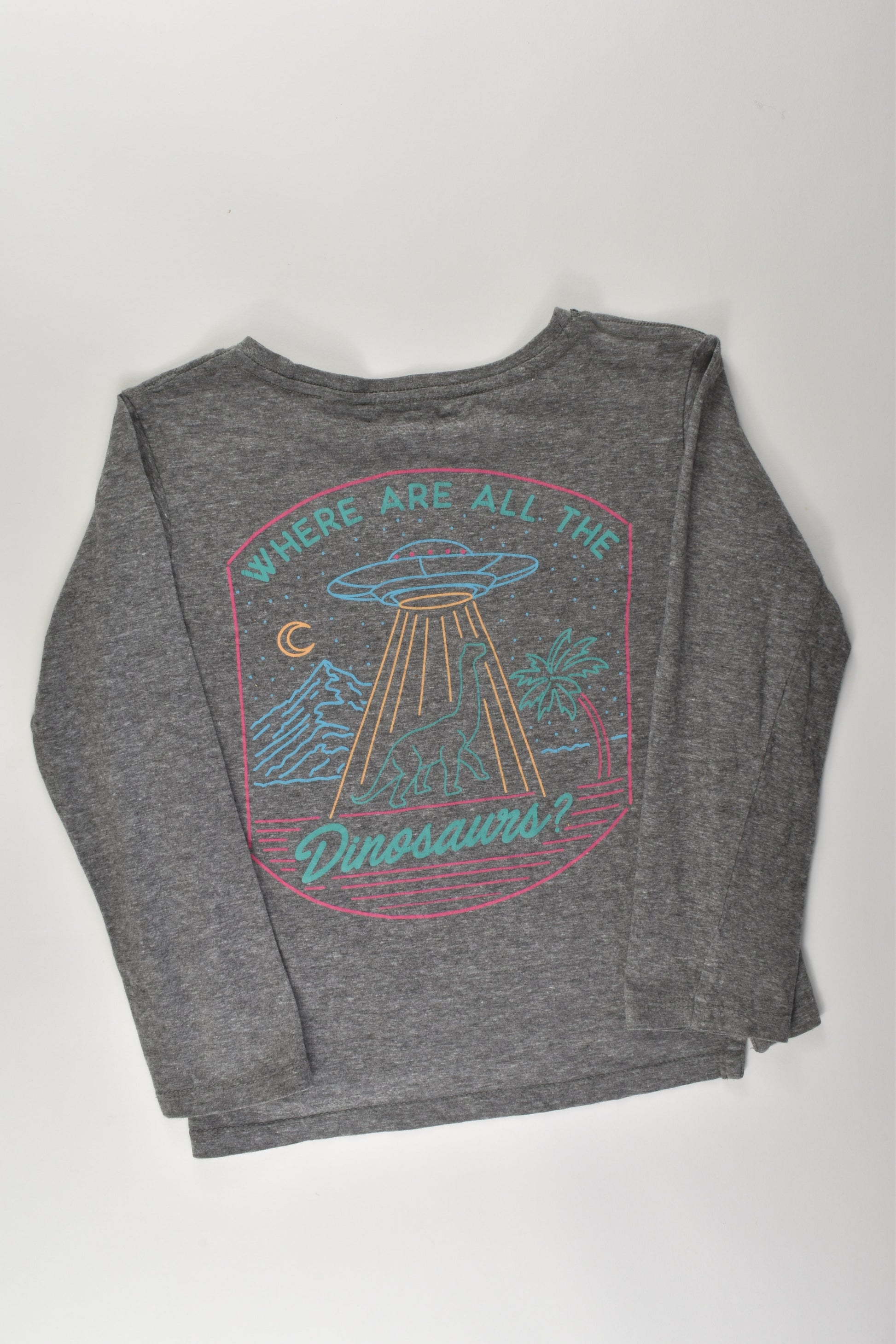 Cotton On Kids Size 7 'Where Are All the Dinosaurs?' Top