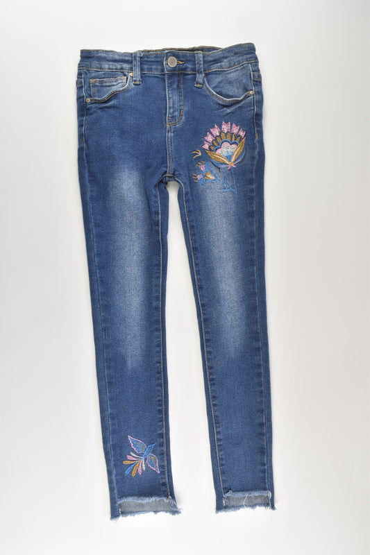 Cotton On Kids Size 8 Stretchy Embroidery Denim Pants