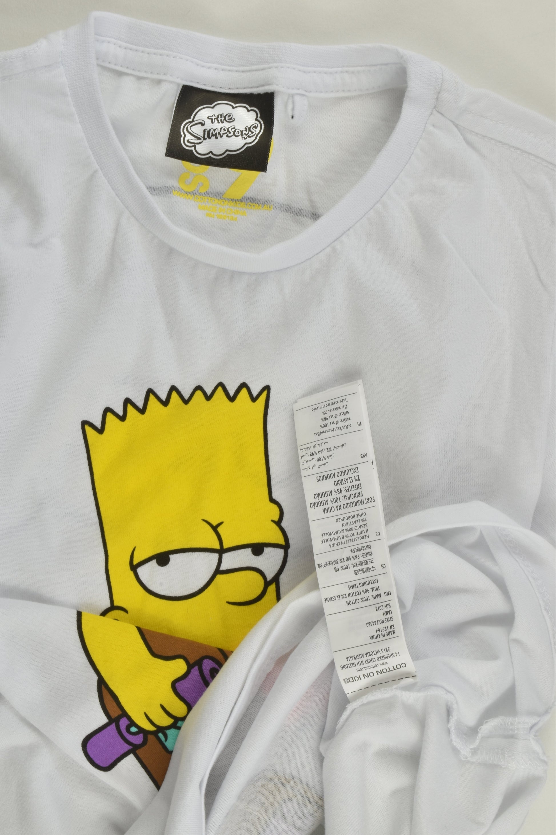 Cotton On Kids Size 9 Bart Simpson T-shirt