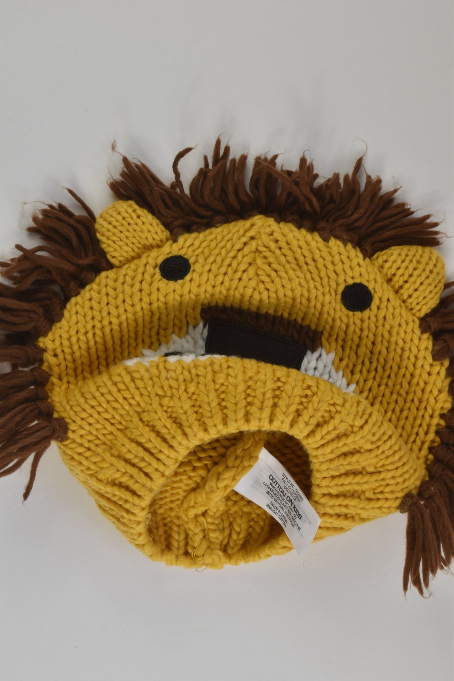 Cotton On Kids Size Lion Knit Beanie