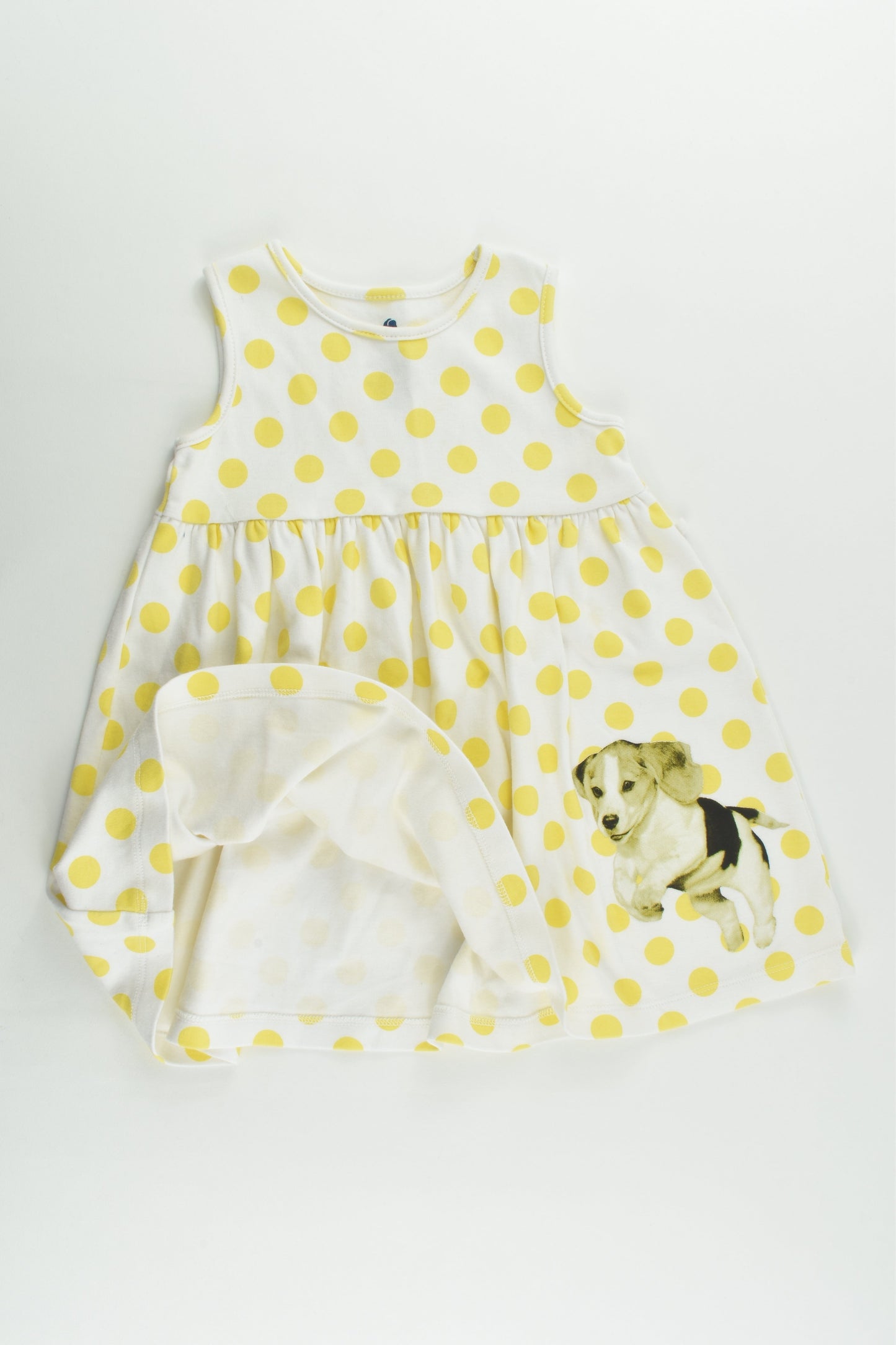 Cottontree Baby Size 1 (80 cm) Polka Dots and Dog Dress