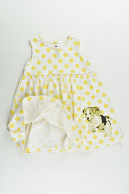 Cottontree Baby Size 1 (80 cm) Polka Dots and Dog Dress