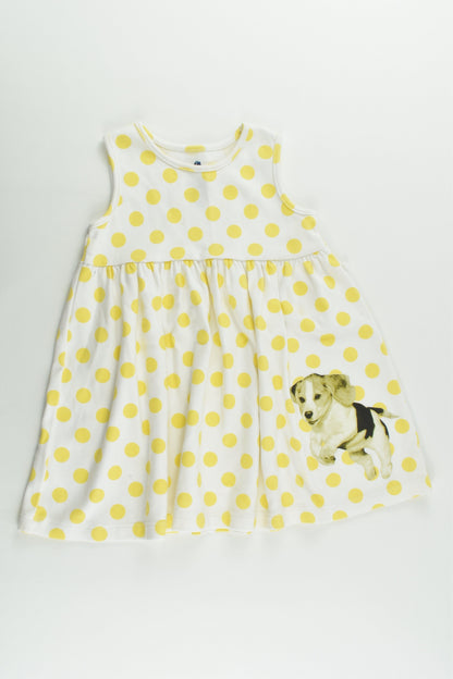 Cottontree Baby Size 1 (80 cm) Polka Dots and Dog Dress