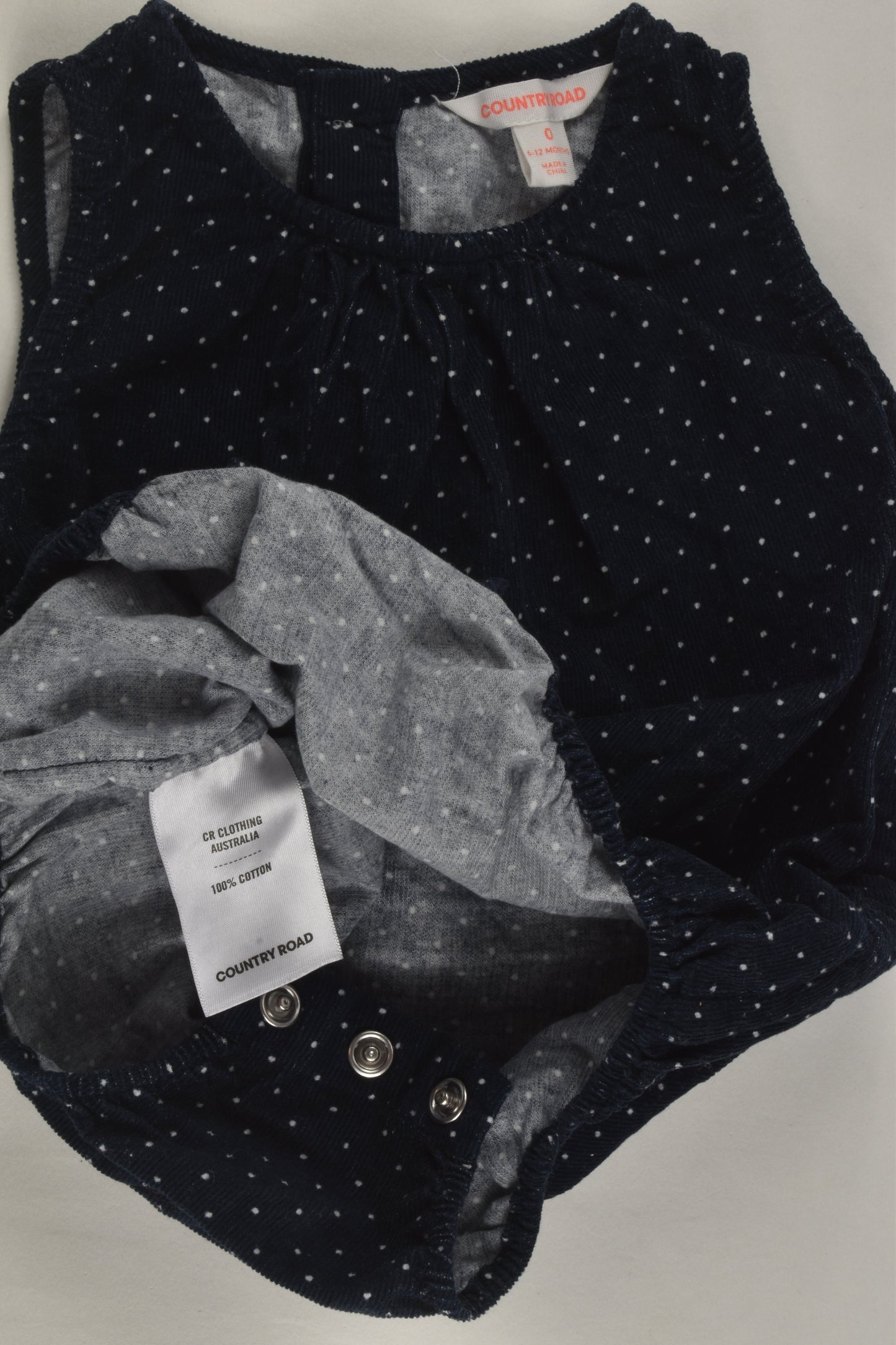 Country Road Size 0 Lightweight Cord Bubble Romper