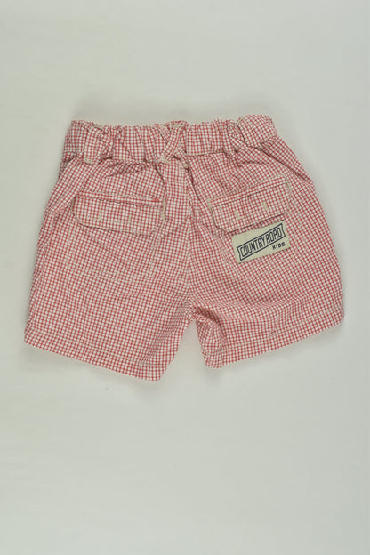 Country Road Size 00 Lightweight Checked Shorts