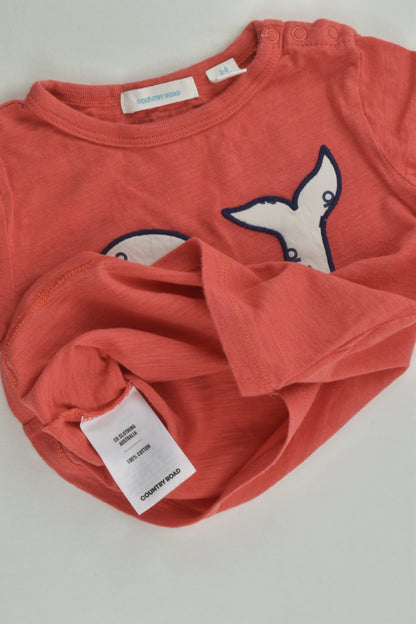 Country Road Size 00 Whale T-shirt