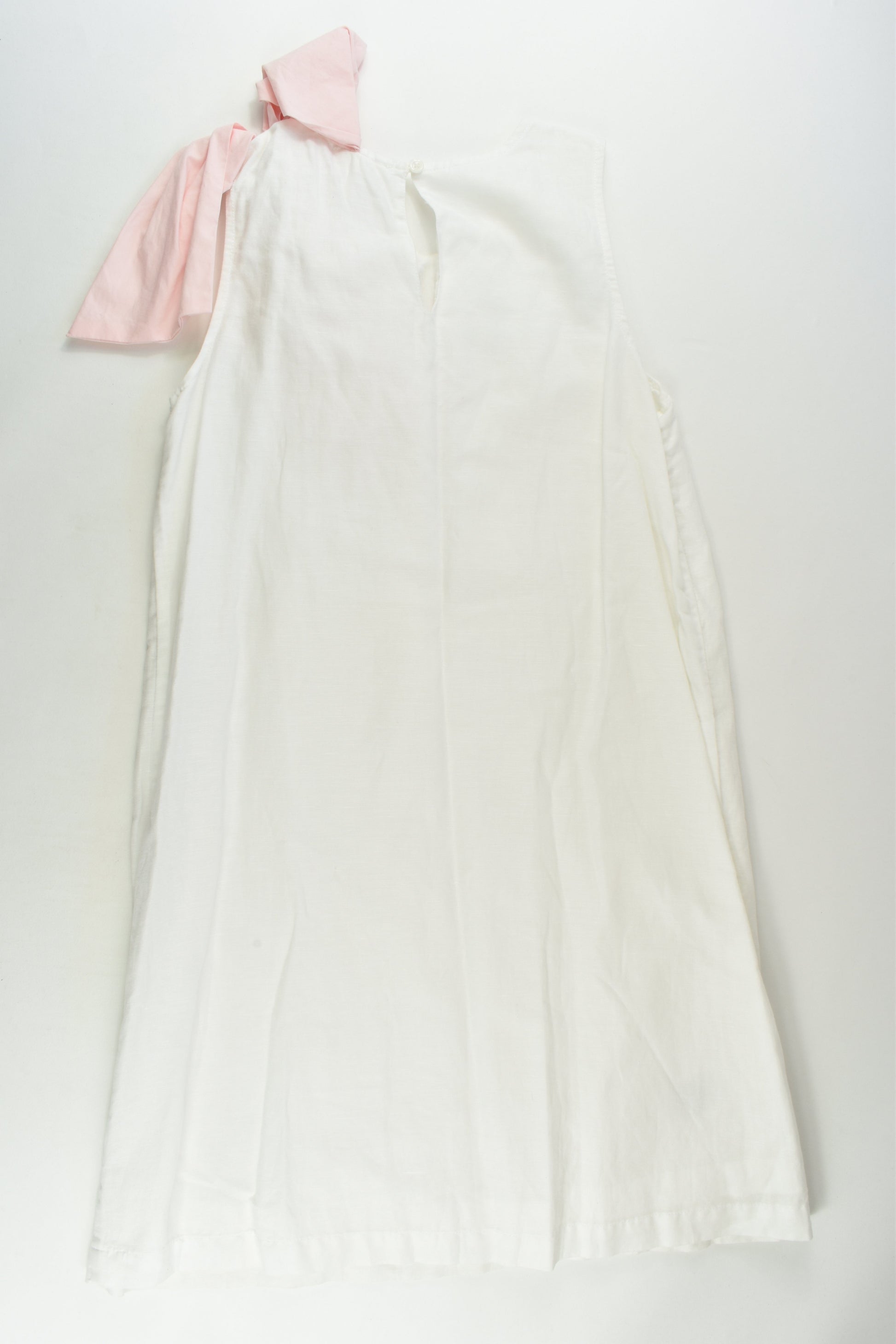 Country Road Size 12 Linen Blend Pink Bow Lined Dress
