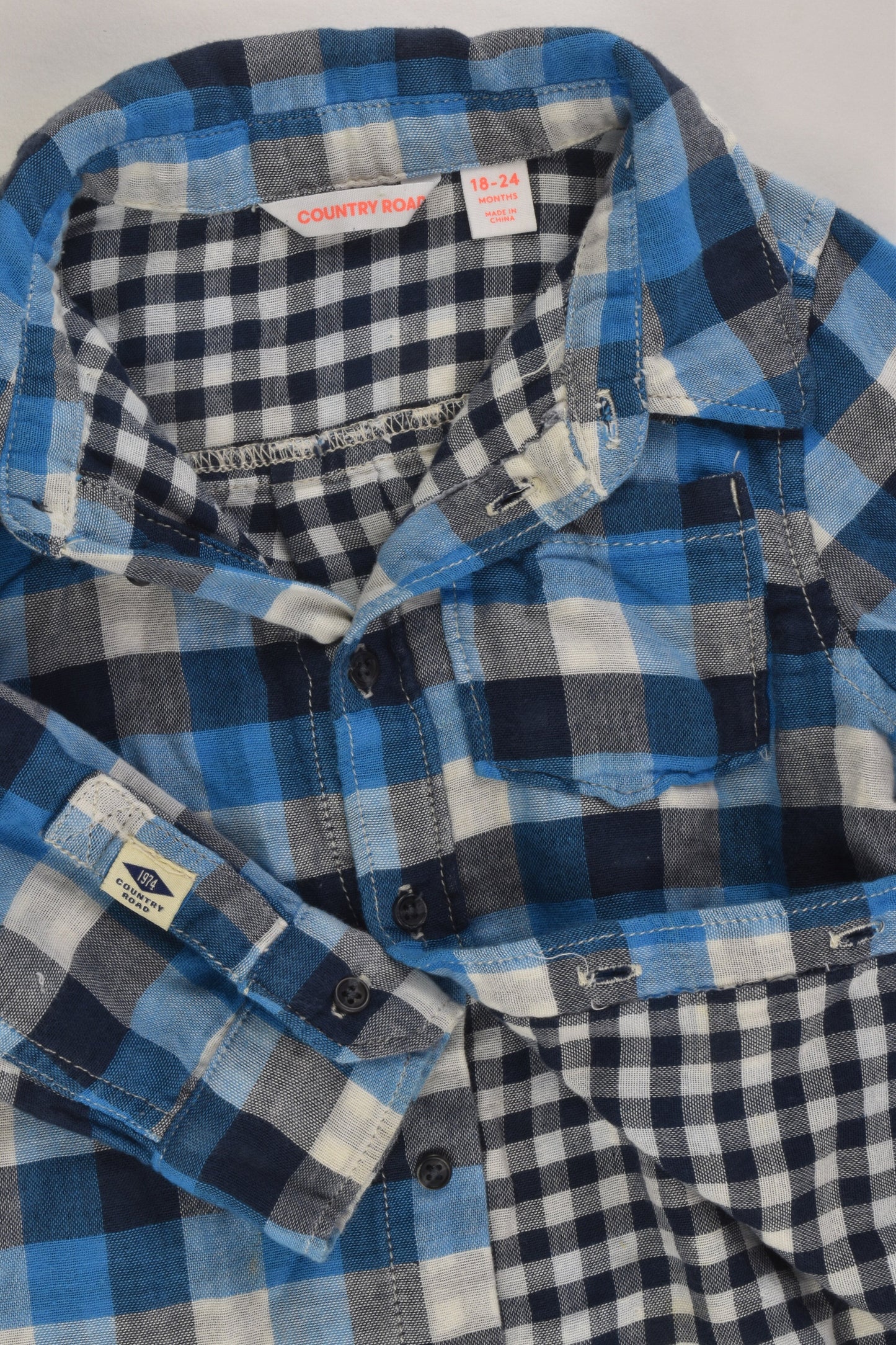 Country Road Size 2 (18-24 months) Checked Shirt