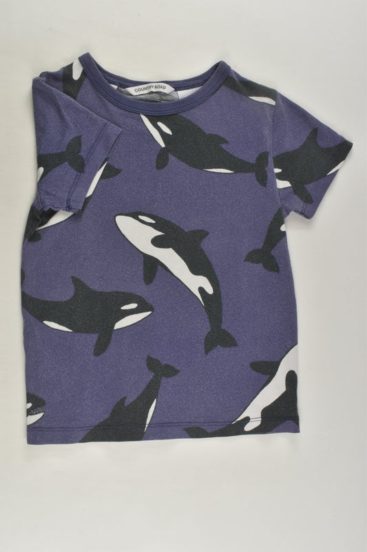 Country Road Size 2-3 Orca T-shirt