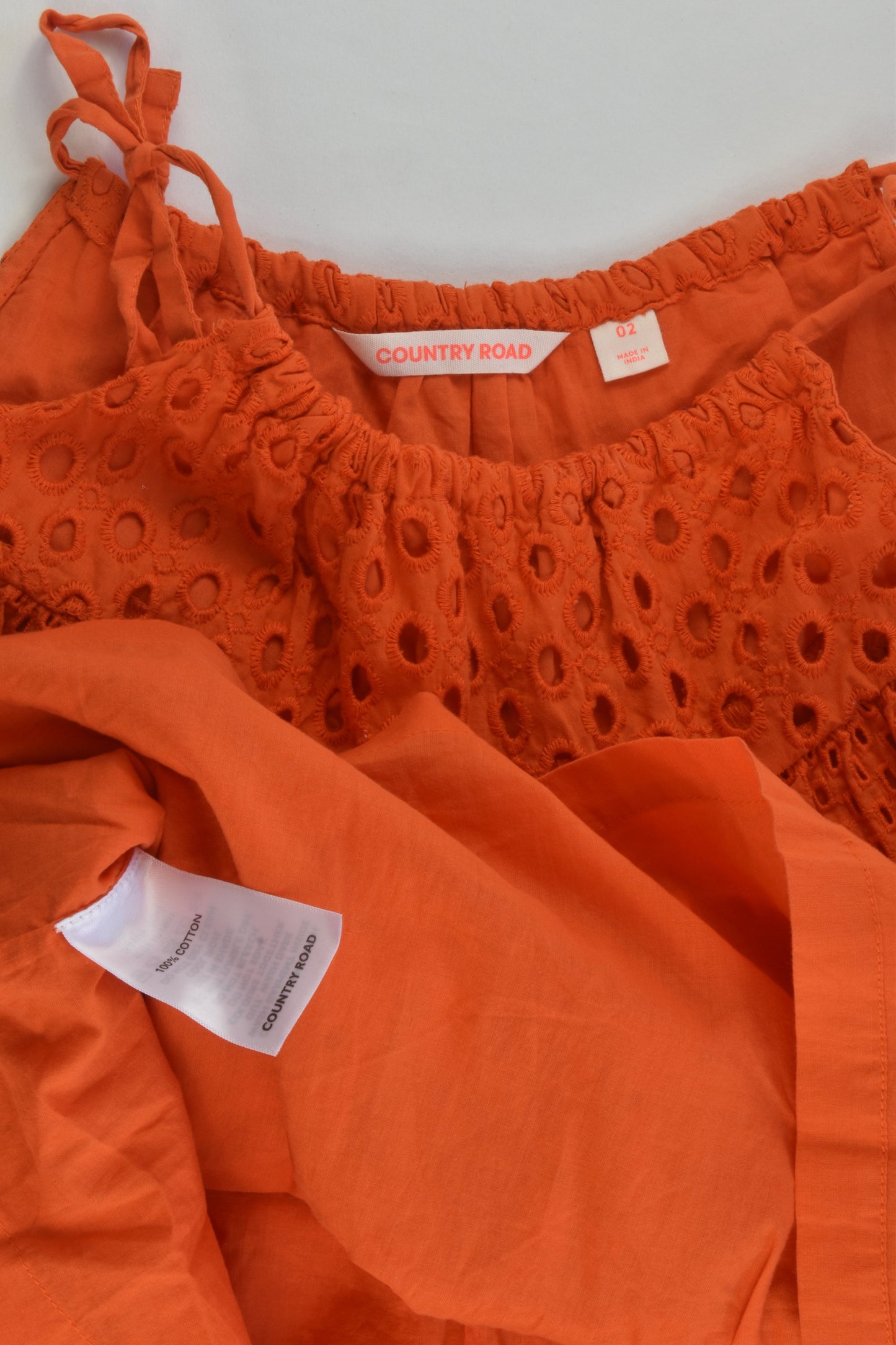 Country Road Size 2 Orange Lined Lace Dress
